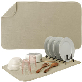 S&T INC. Dish Drying Mat XL front view shows absorbent microfiber performance for counters.