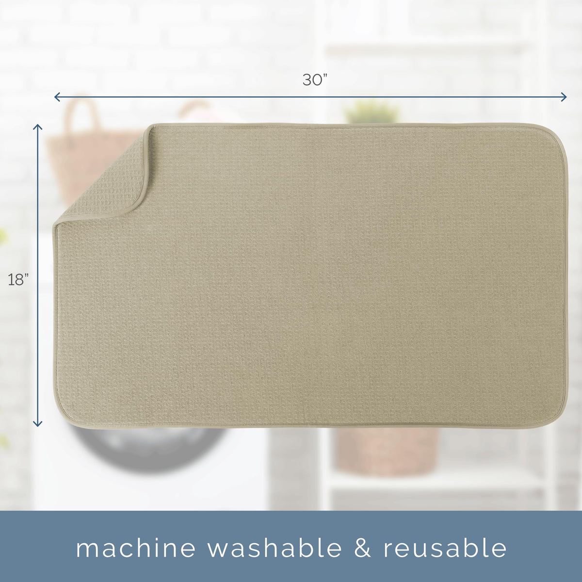 S&T INC. Machine washable drying mat ready for quick cleanup.