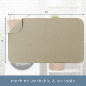 S&T INC. Machine washable drying mat ready for quick cleanup.