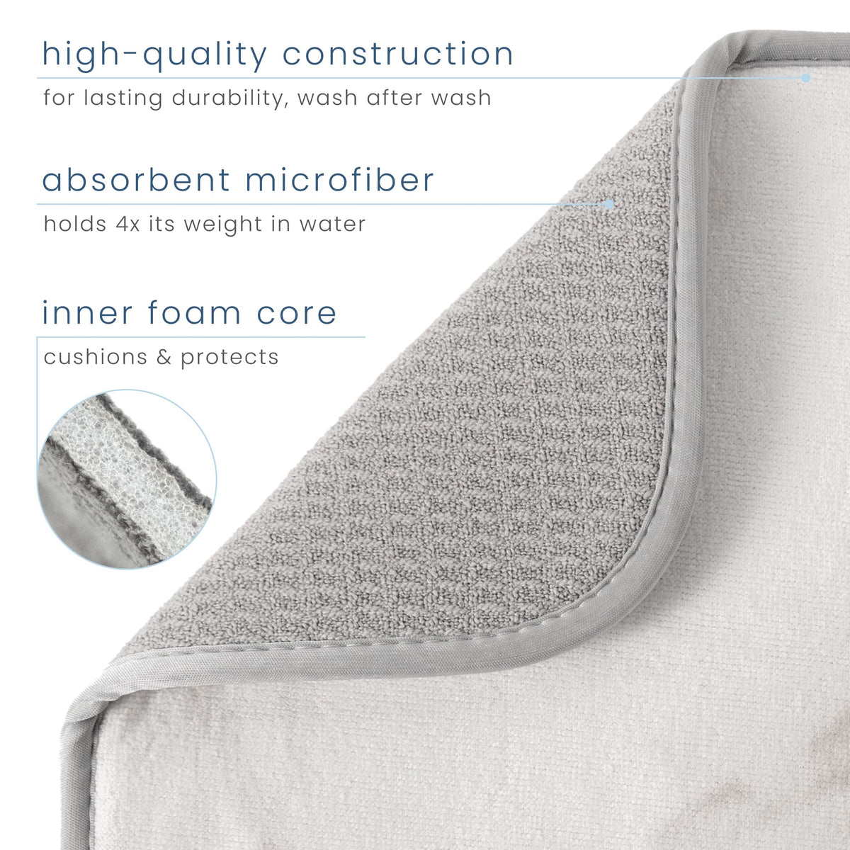 S&T INC. Reversible drying mat doubles as a protective under-rack surface.