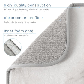 S&T INC. Reversible drying mat doubles as a protective under-rack surface.