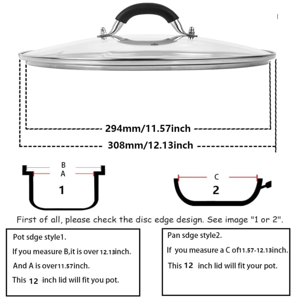 SANEMBER Lodge 12-inch lid with stainless rim for even heat