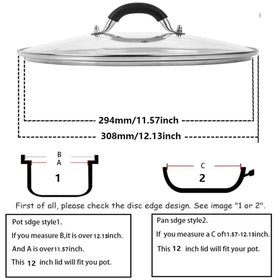 SANEMBER Lodge 12-inch lid with stainless rim for even heat