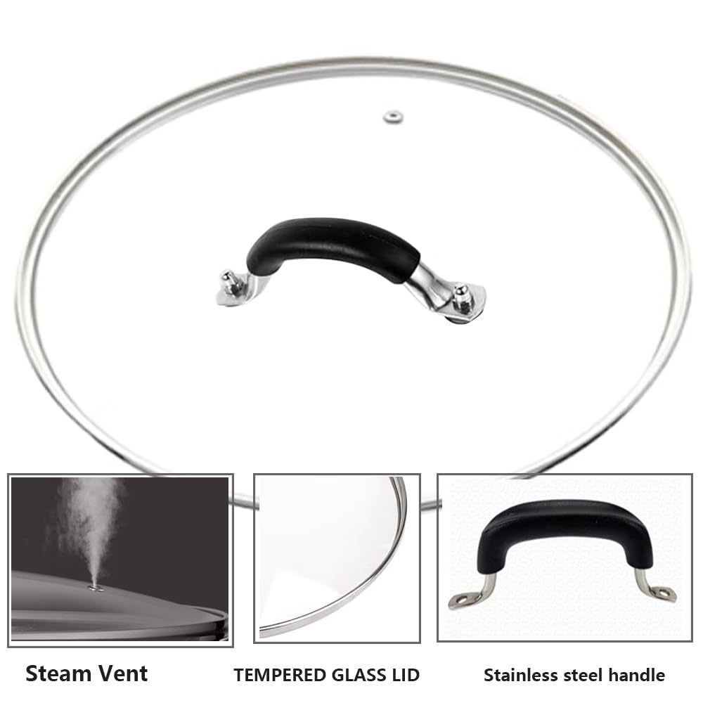 SANEMBER dishwasher-safe tempered glass lid for easy cleanup