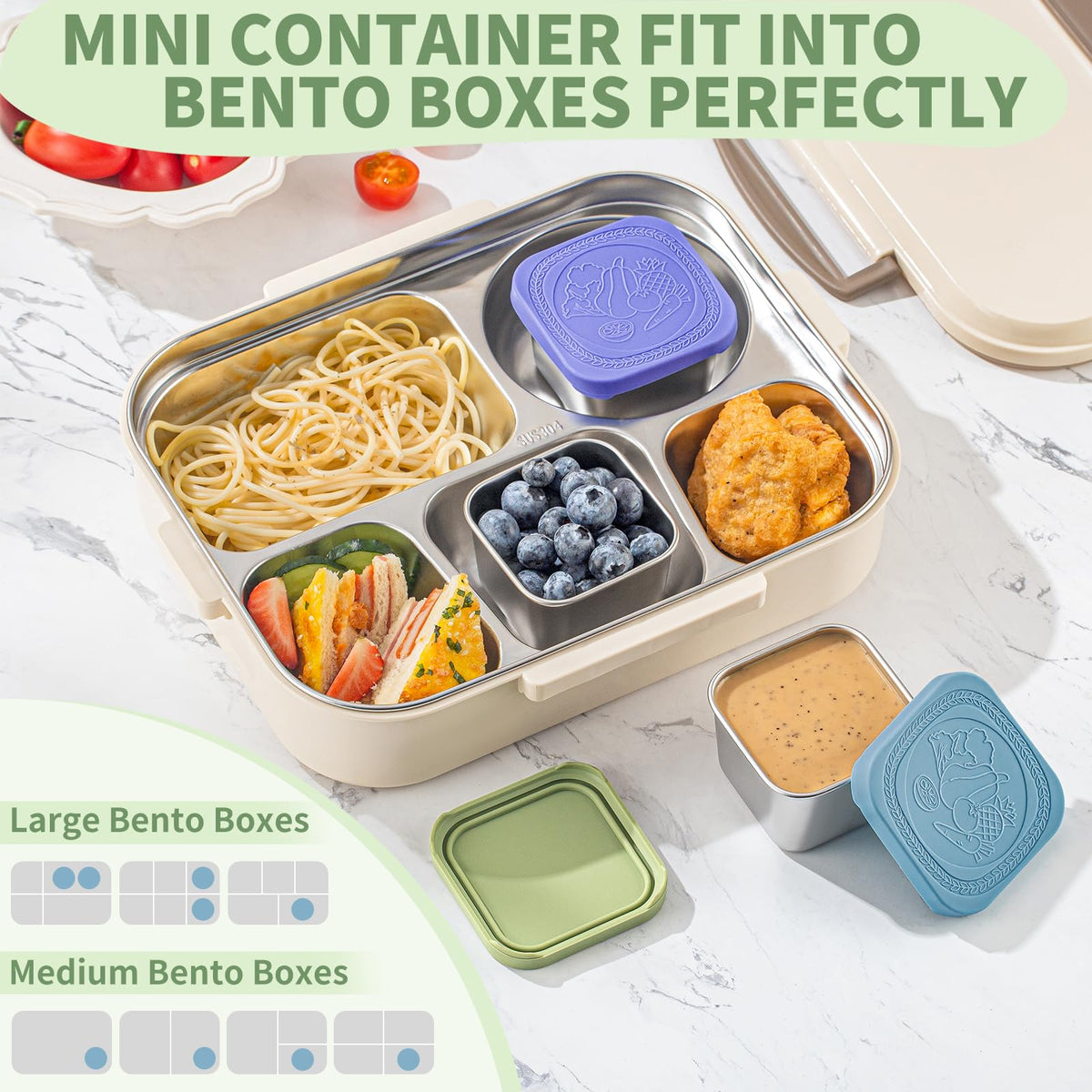 SANEXC colorful lid designs help kids recognize snacks and enjoy meals.