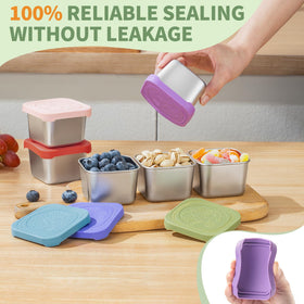 SANEXC silicone lids closeup with easy-open design for kids.