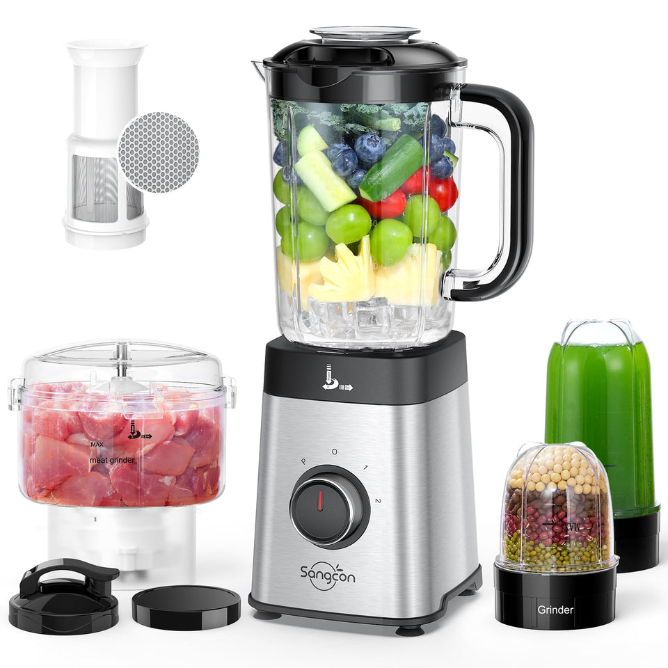 Sangcon 5-in-1 blender 40-ounce jar for smoothies and sauces, versatile meal prep.