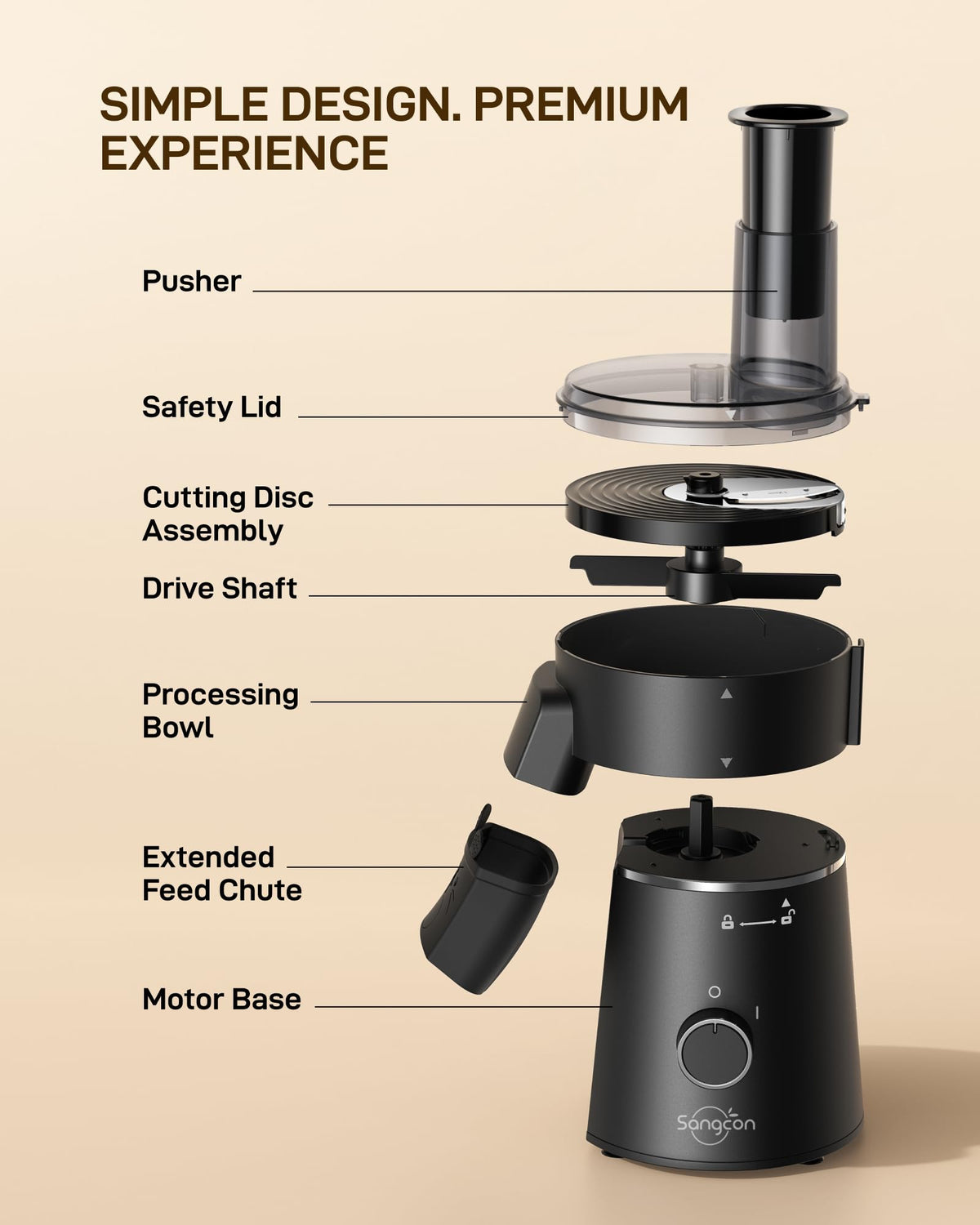 Sangcon detachable parts enabling quick rinse-cleaning
