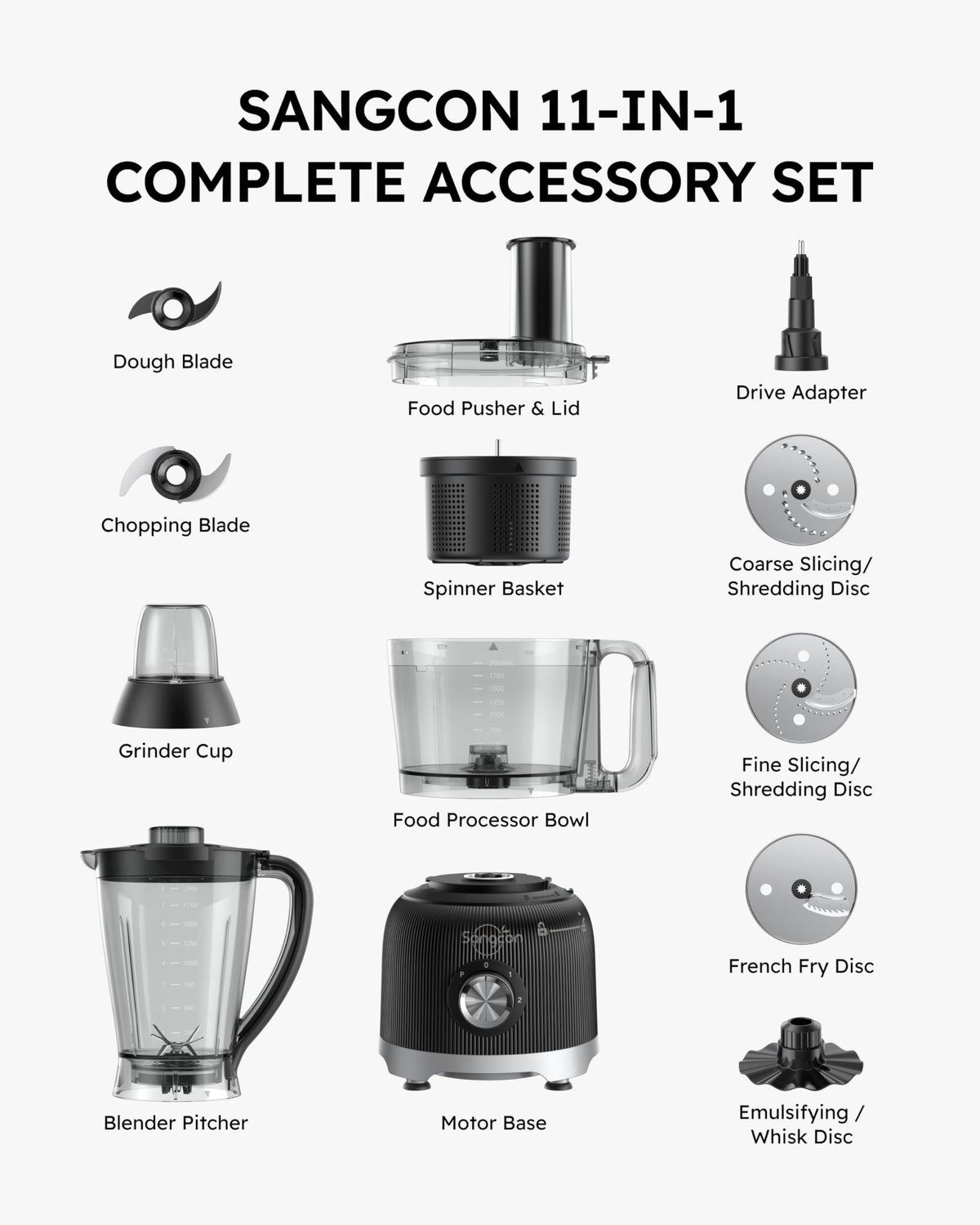 Sangcon versatile kitchen system supports smoothies, dough, sauces, and more