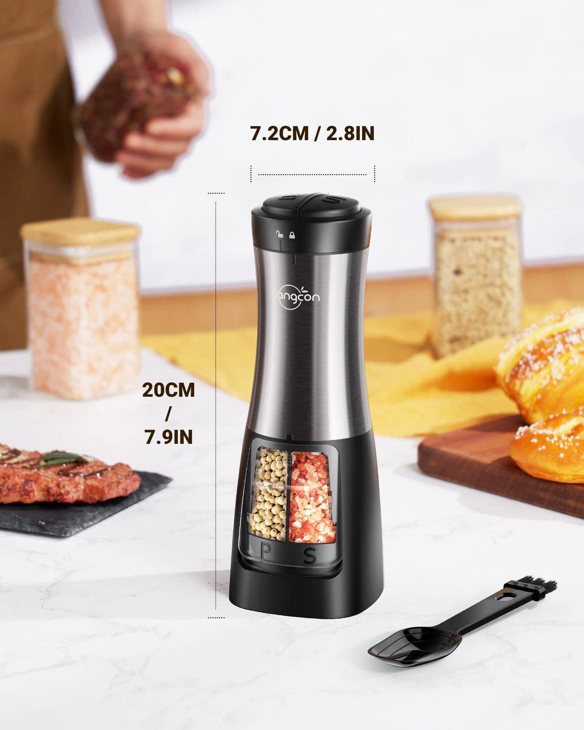 Sangcon refillable spice bins simplify kitchen refills