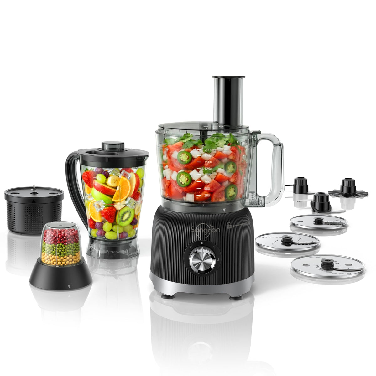 Sangcon smoothie blender base with 600W power for fast, smooth blends
