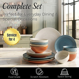 Sango Siterra cereal bowls, perfect for breakfast and snacks.
