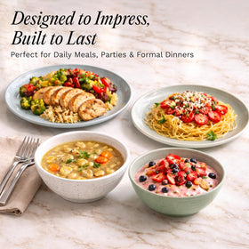 SANGO Siterra microwave- and dishwasher-safe design for easy reheating.