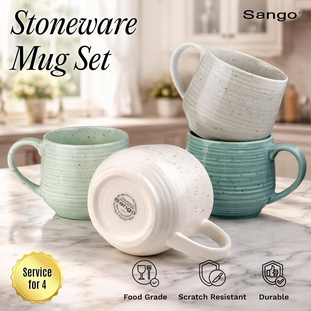 SANGO Siterra rustic stoneware texture adds natural charm