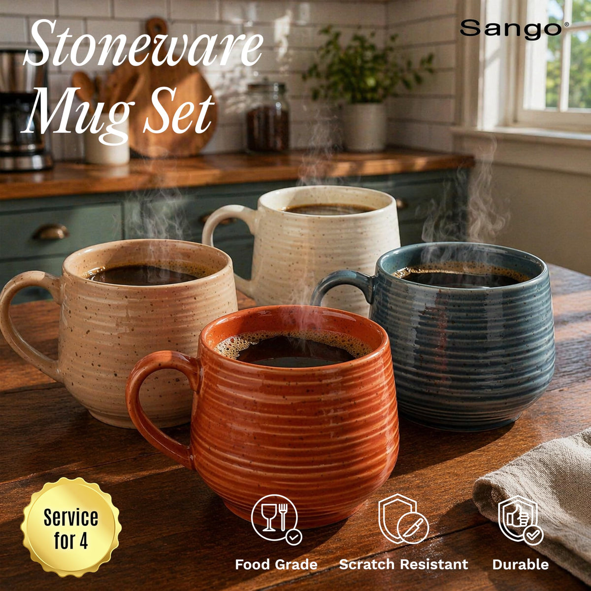 SANGO speckled reactive glaze mug highlights artisanal texture for coffee rituals