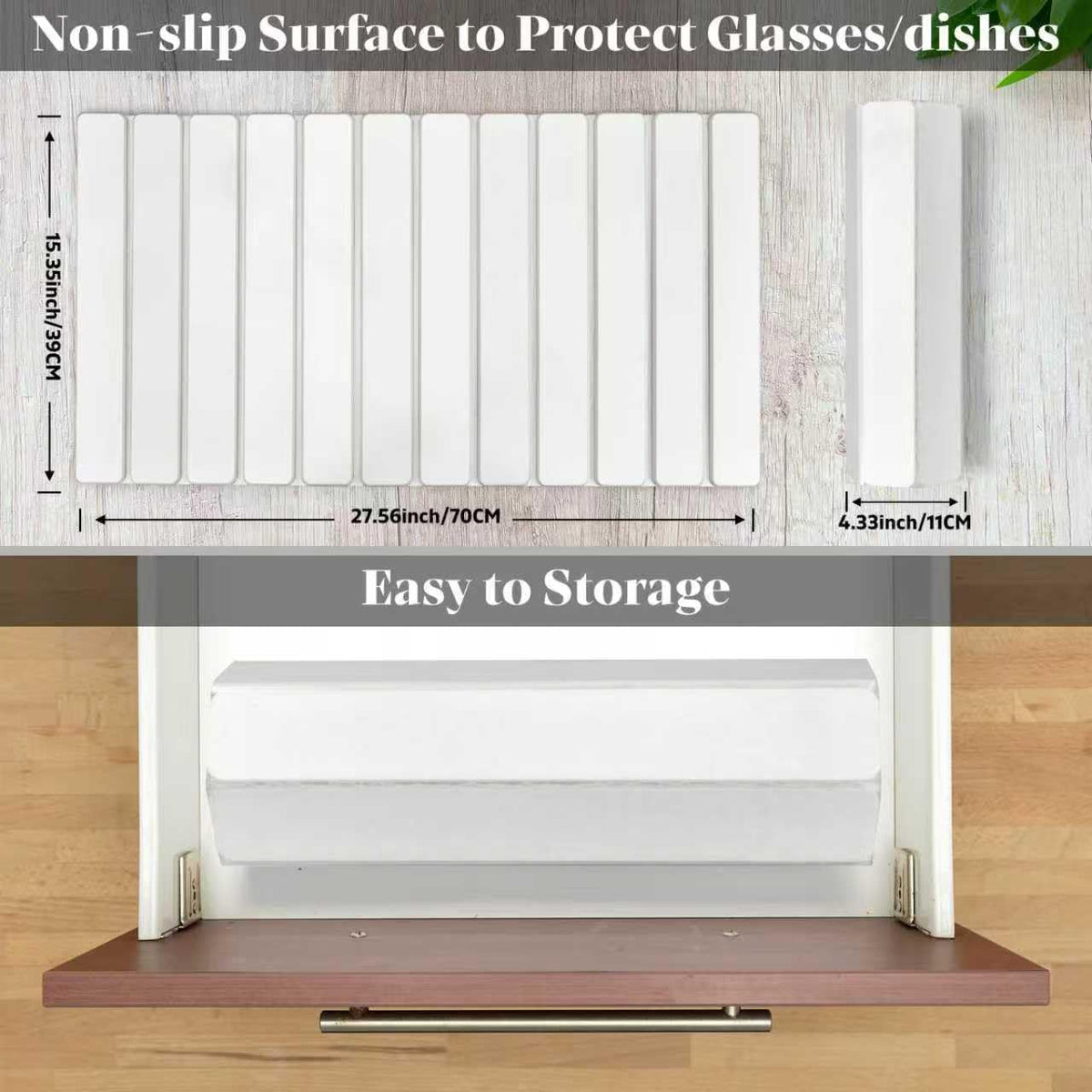 Sangukiro large stone drying mat collapsed for compact kitchen storage.