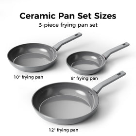 Sanho ceramic frying pan 10in offers easy release for pancakes and veggies