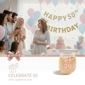sanjiayishui happy 50th birthday wine glass for gifting