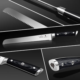 SANMEIHO German stainless 5Cr15MoV steel resists rust for everyday use.