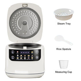 SANPTENT digital touchscreen with quick presets for rice and grains