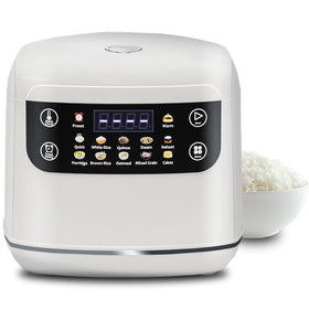 SANPTENT portable digital rice cooker front view showing compact design for small kitchens