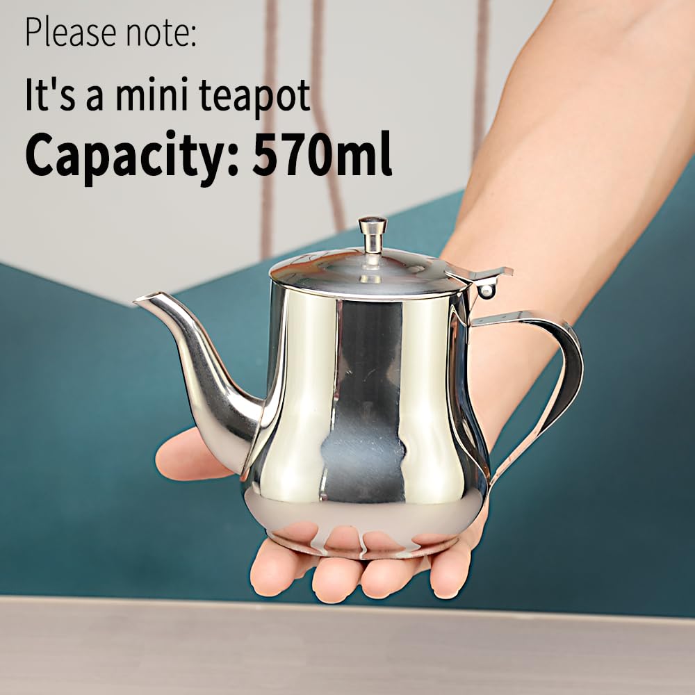 SANQIAHOME 570ml teapot gooseneck spout, precise pouring for tea