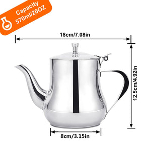 SANQIAHOME 570ml teapot open-flame compatible, versatile heating option