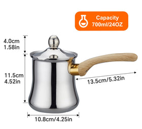 SANQIAHOME bakelite handle insulated for safe handling over heat.