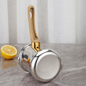 SANQIAHOME elegant golden wood grain bakelite handle adds style.