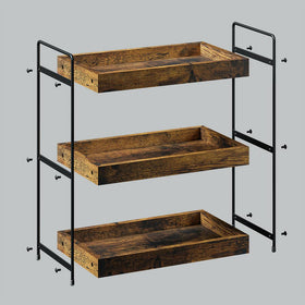 SANRETAHO multi-purpose counter organizer for kitchen, bathroom, vanity, and office.