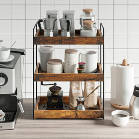 SANRETAHO rustic brown finish complements modern, farmhouse, and industrial decor.