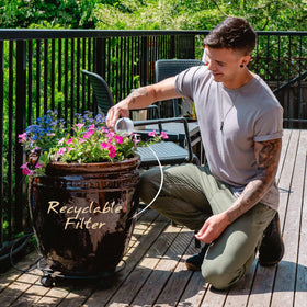 Santevia MINA reduces chlorine and lead for cleaner-tasting water.