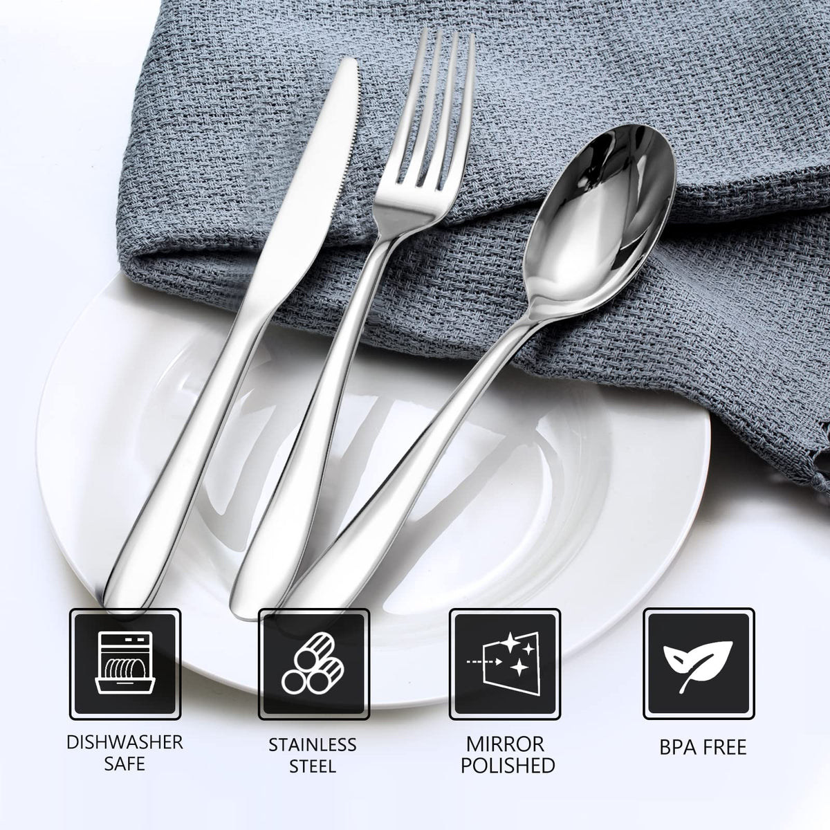 SANTUO soup spoons offer comfortable grip and reliable performance at meals.