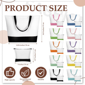 Sanwuta reinforced seams canvas tote bag, durable for daily carry.
