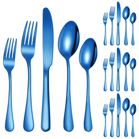 Sanyannis blue knife: durable 18/10 stainless steel for daily meals.