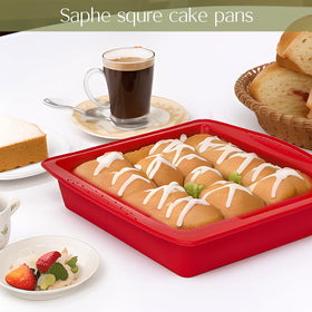 Saphe nonstick bakeware provides simple release and quick cleanup after use