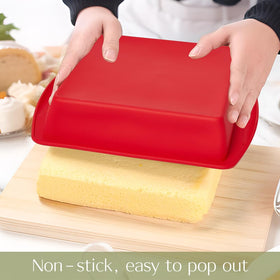 Saphe 2-pack silicone baking molds ideal for cakes, brownies, and more