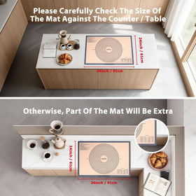 SAPID anti-slip back keeps the mat steady on the counter