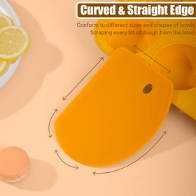 SAPID dishwasher-safe silicone bread scraper cleans sticky dough residues easily