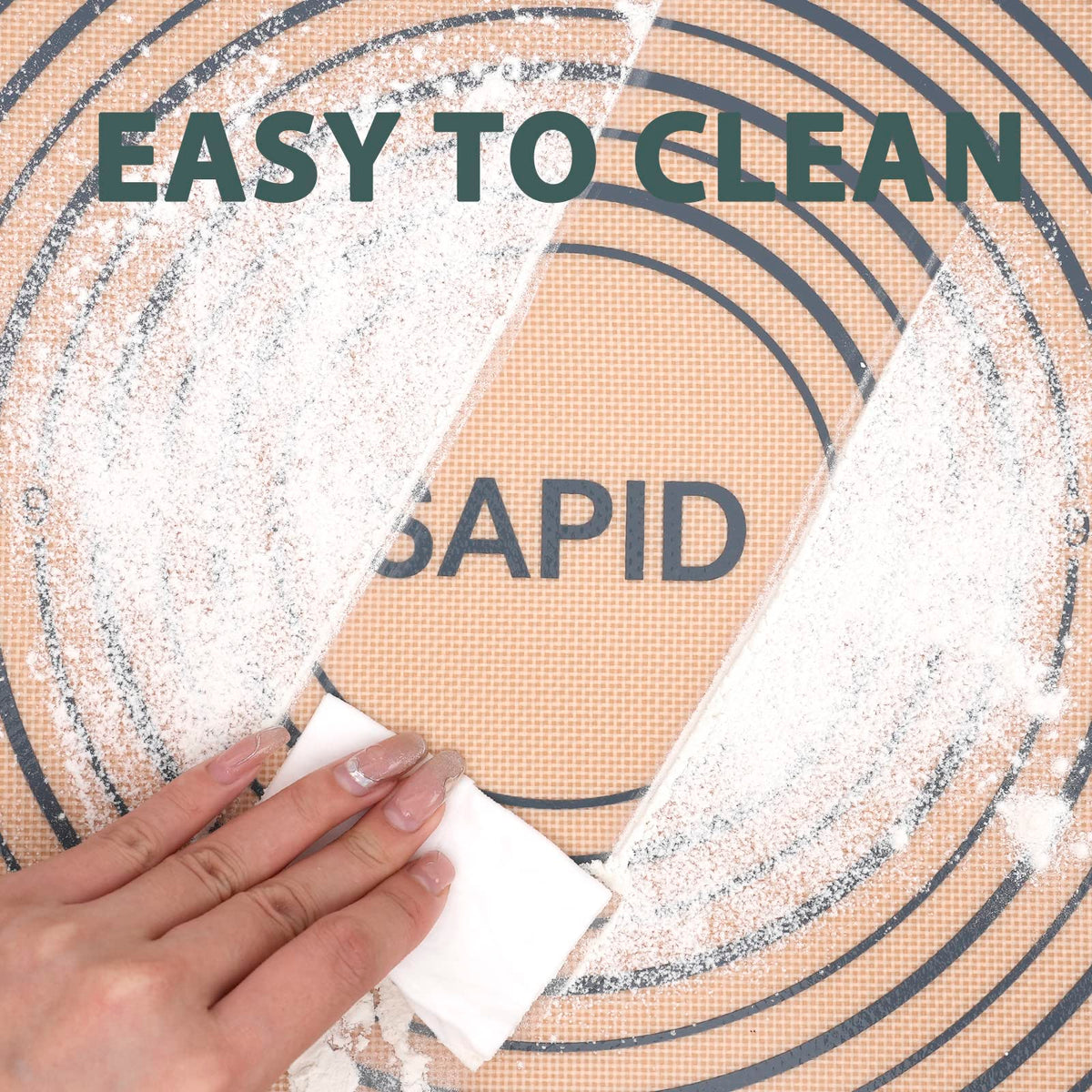 SAPID easy-clean silicone mat after use for quick cleanup
