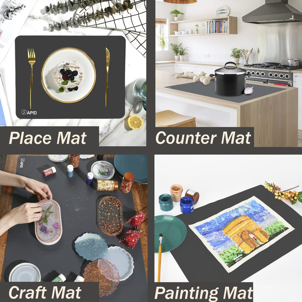 Sapid multiuse silicone sheet suited for crafts and DIY projects