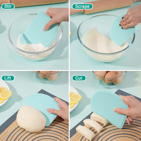 SAPID silicone dough scraper for bowl cleaning and residue removal