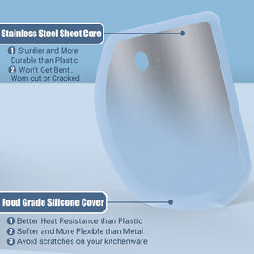 SAPID silicone dough scraper flat edge for precise dough cutting