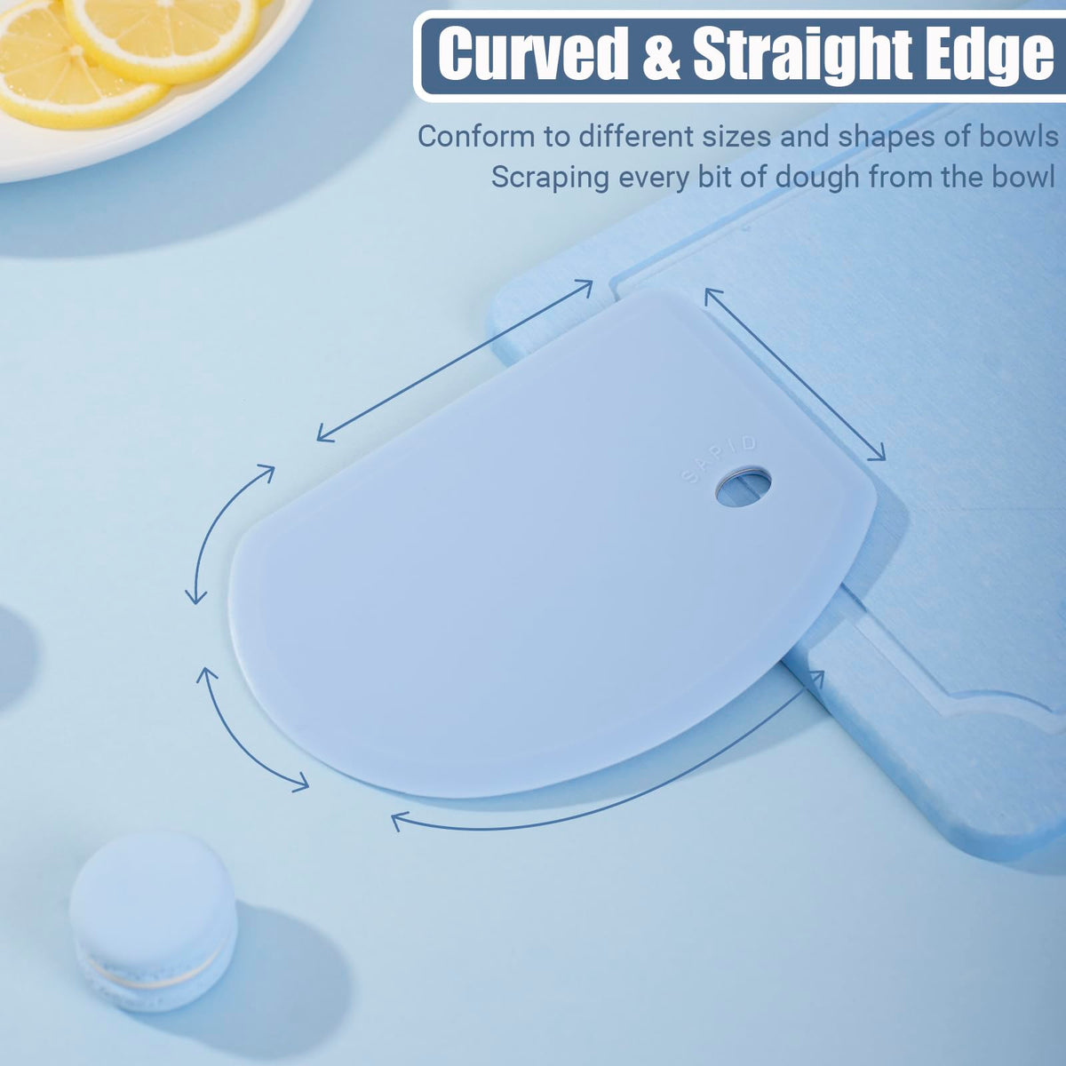 SAPID silicone dough scraper two-piece set for versatile baking tasks