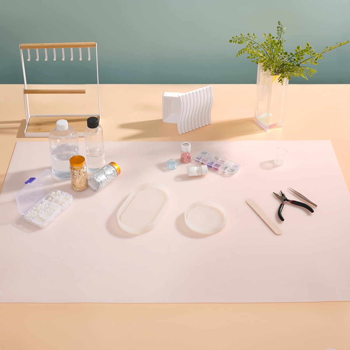 Sapid nail art mat 36x24 protects surfaces during experiments.
