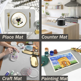 Sapid silicone mat used as dining placemats for meals