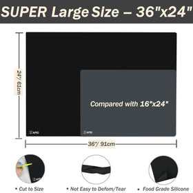 Sapid silicone mat heat-resistant under appliances like air fryers and coffee makers.