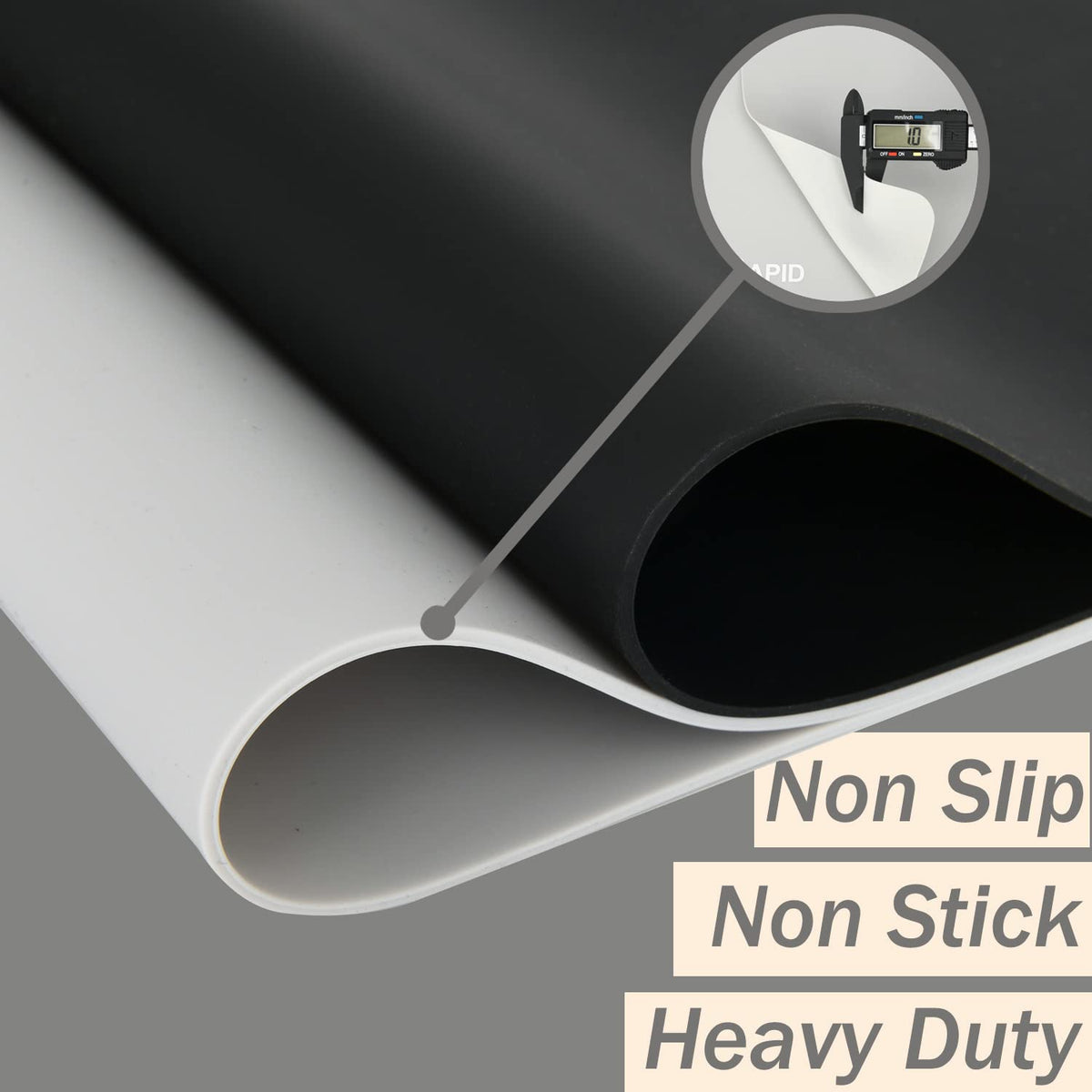 Sapid silicone mat under appliance demonstrates heat resistance and surface protection