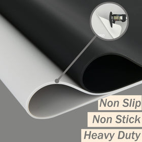 Sapid silicone mat under appliance demonstrates heat resistance and surface protection