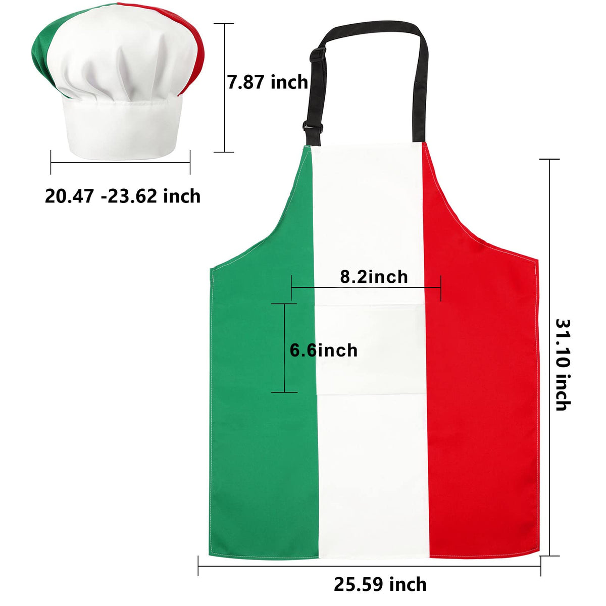 SATINIOR chef hat set with adjustable fit for comfort